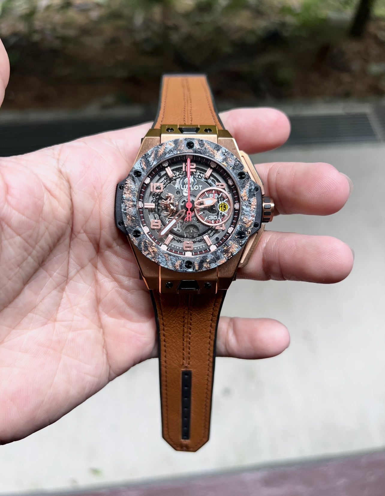 Hublot Bigbang Unico Leather Racing Strap