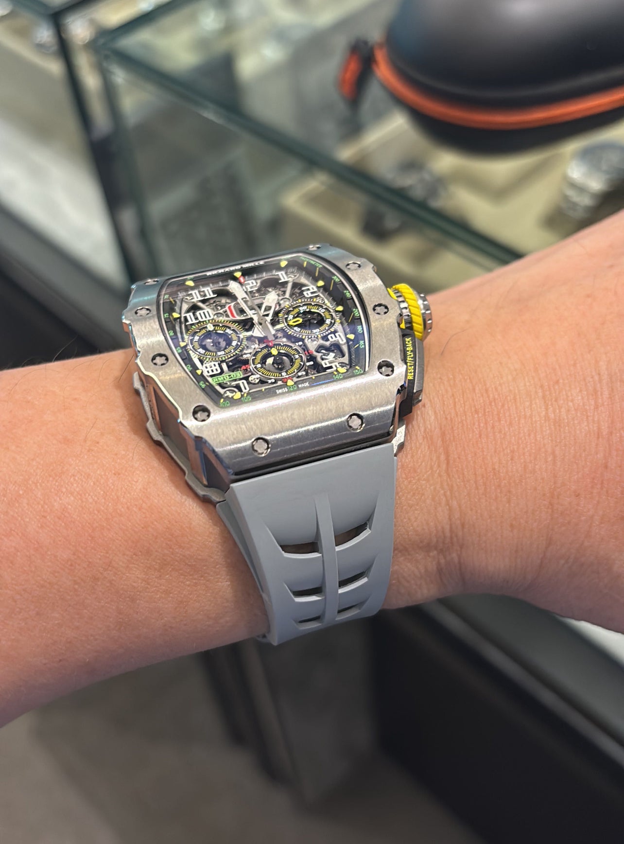 Richard Mille 11/65 Rubber Strap Gray