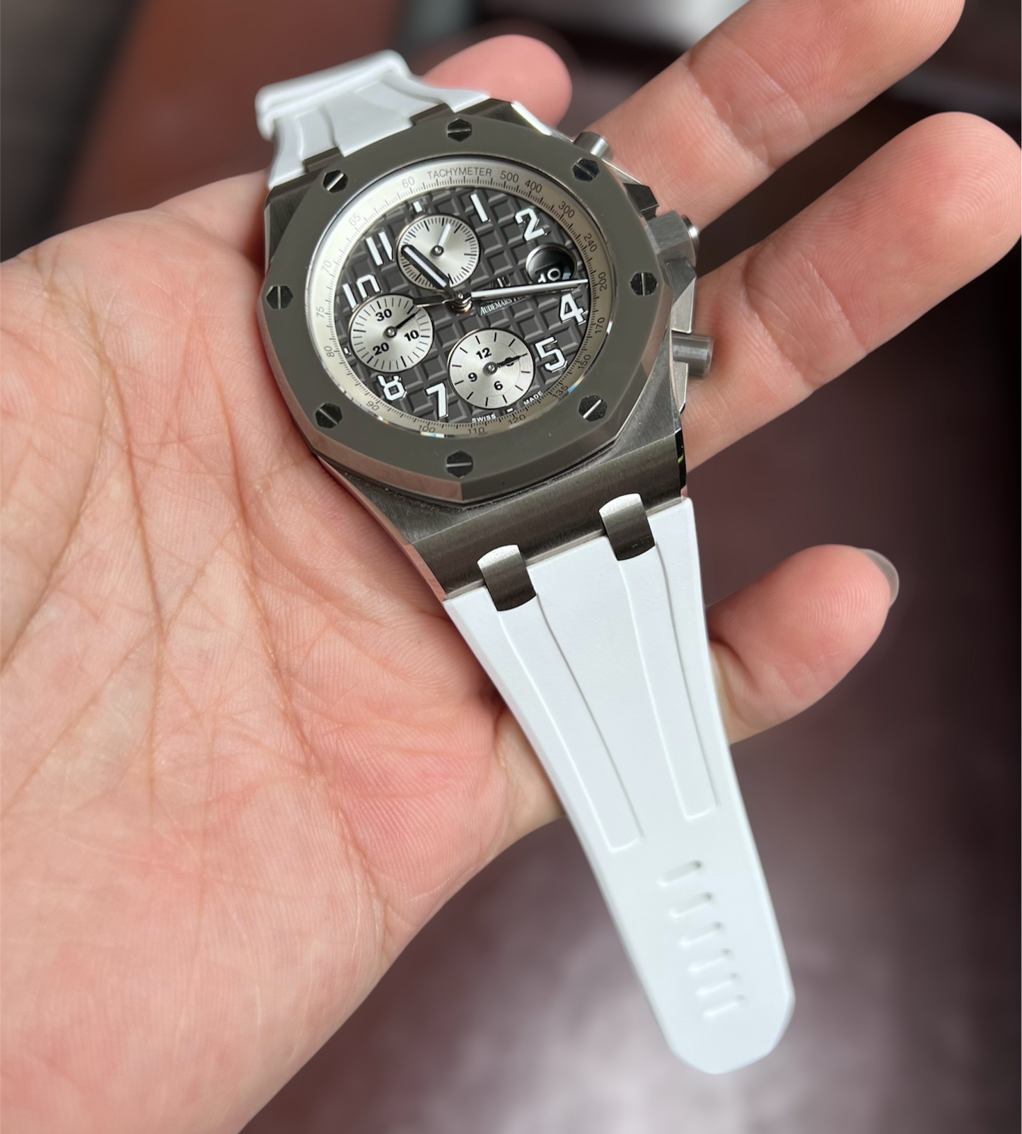 White Rubber Strap for Ap 42mm