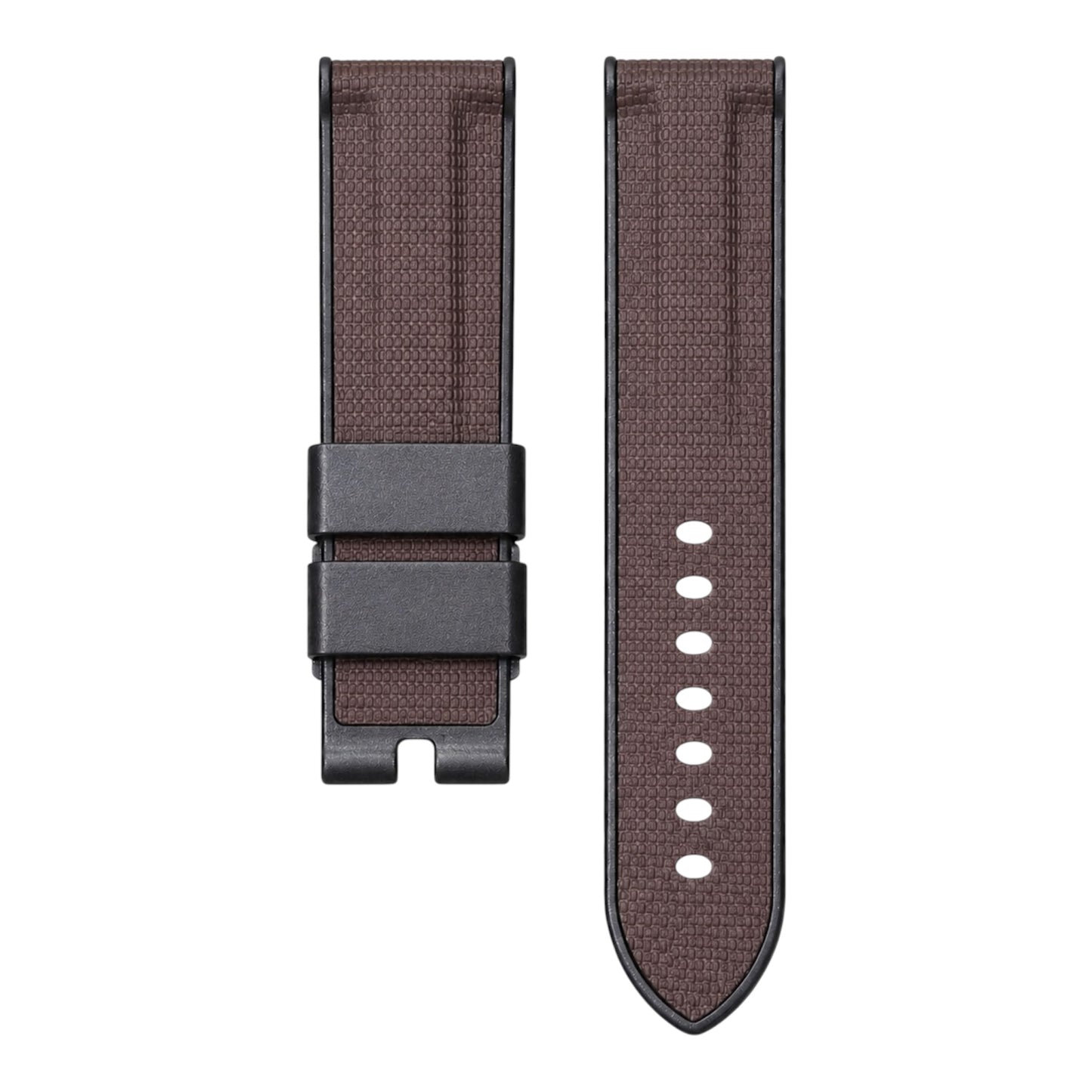 Brown sailcloth rubber strap for panerai luminor watch models