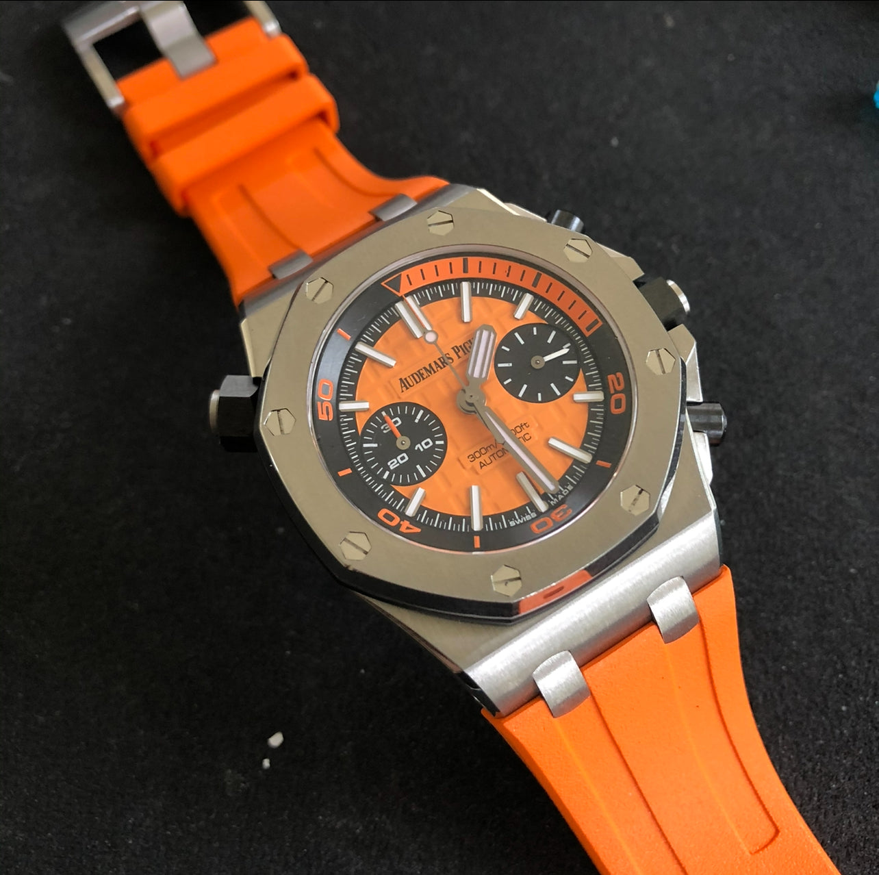 Orange Rubber Strap for Ap 42mm