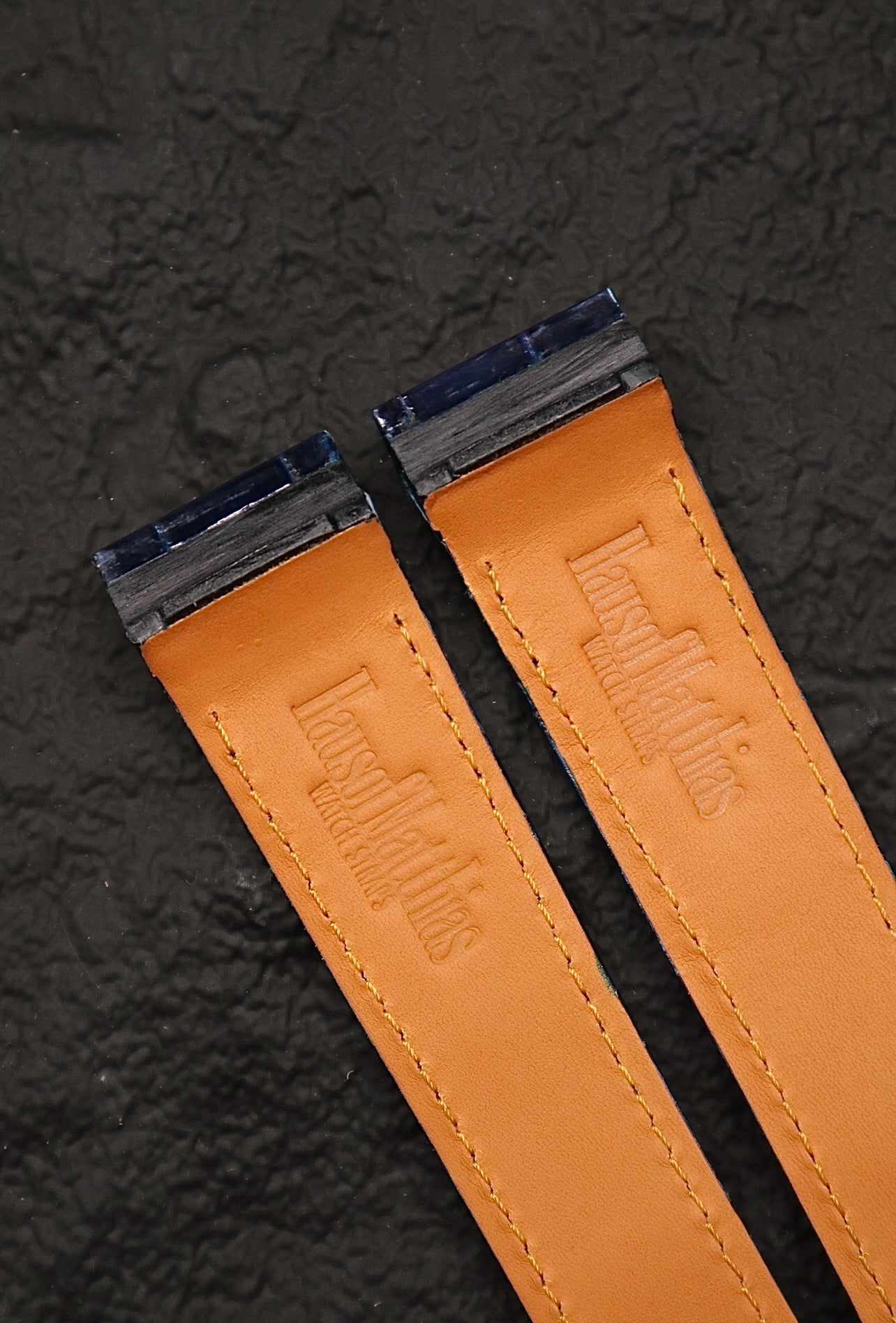 Handmade watch strap for the Cartier Santos 100 Model