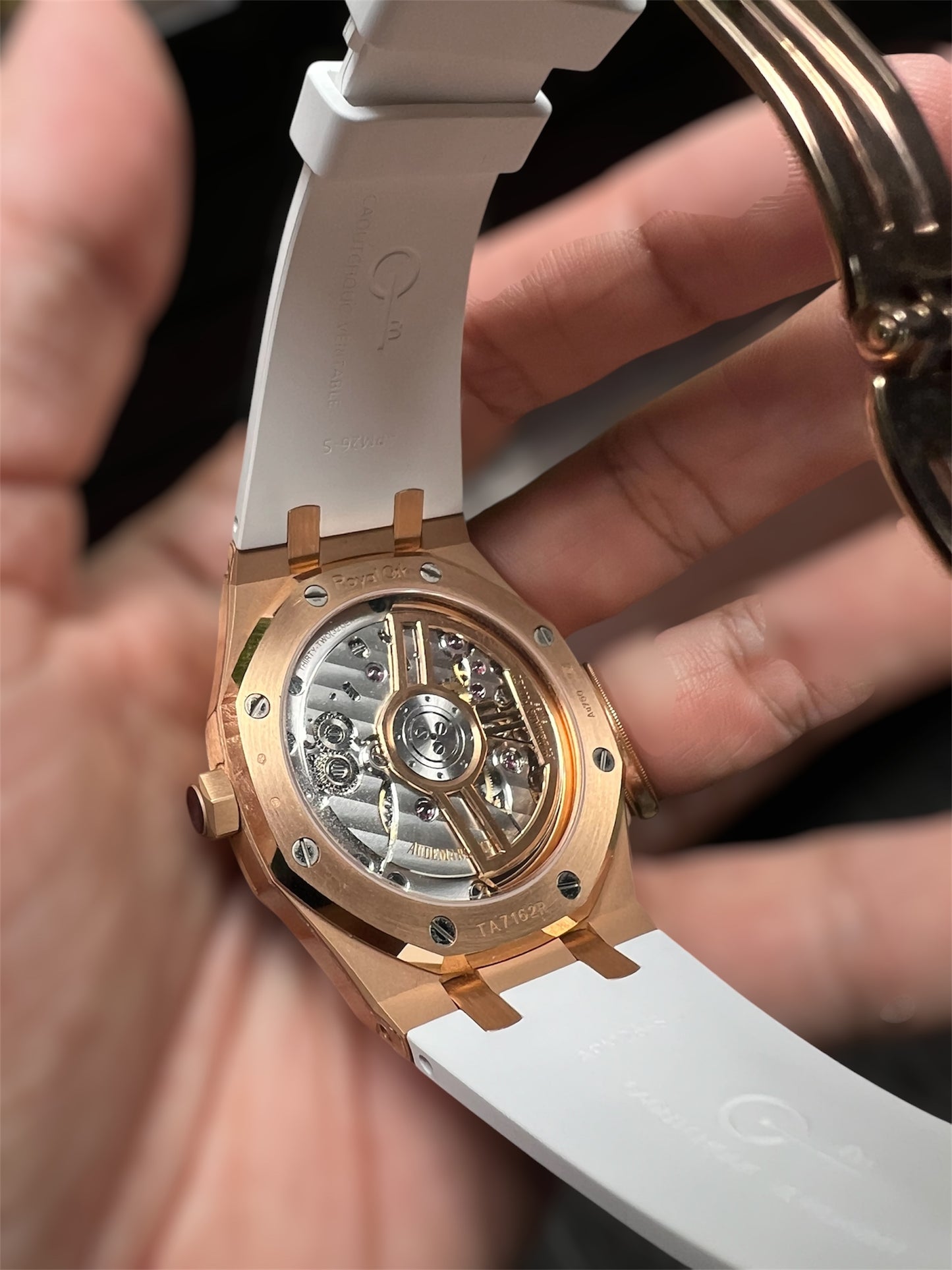 White rubber strap for 41mm Royal Oak