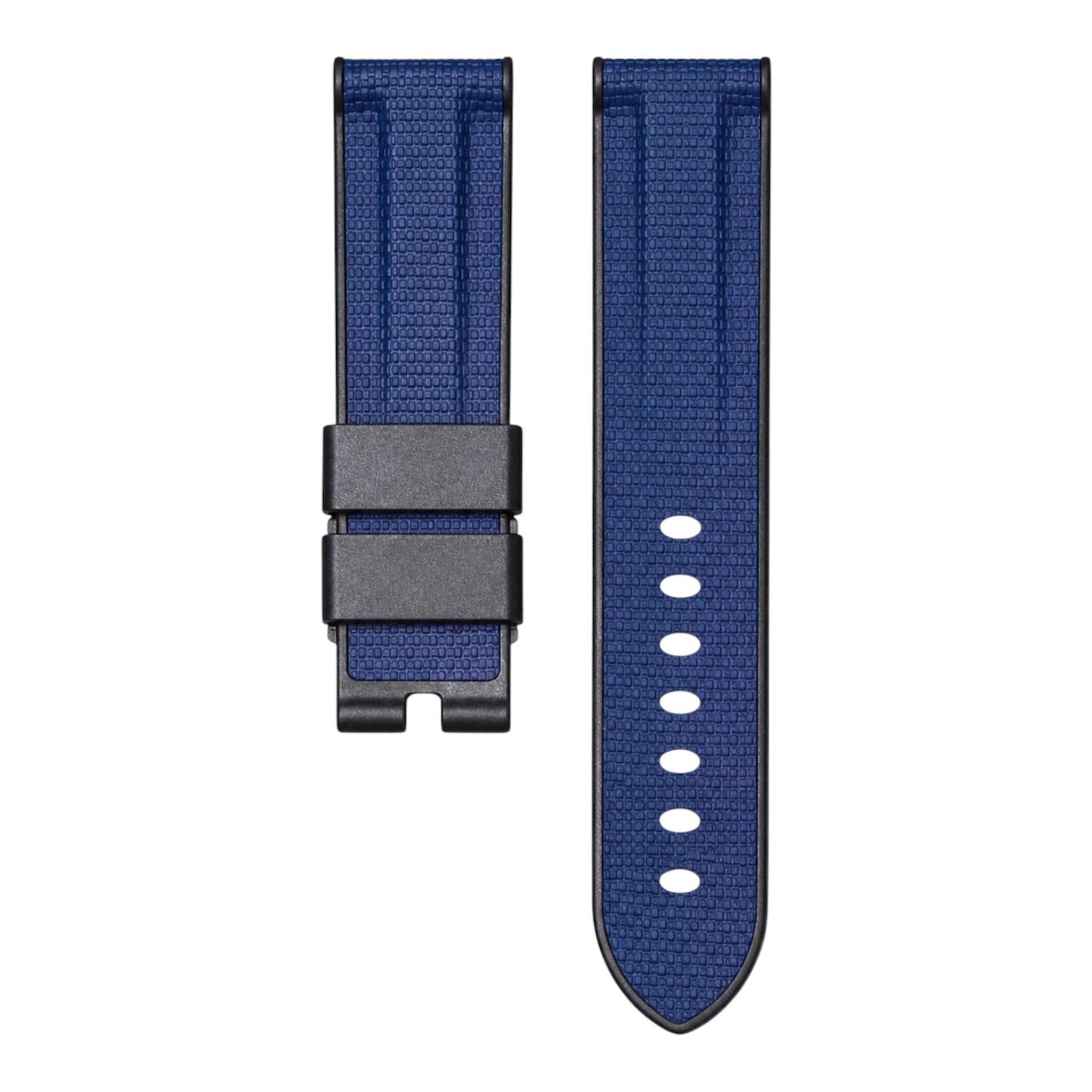 Navy blue sailcloth rubber strap for panerai luminor watch models