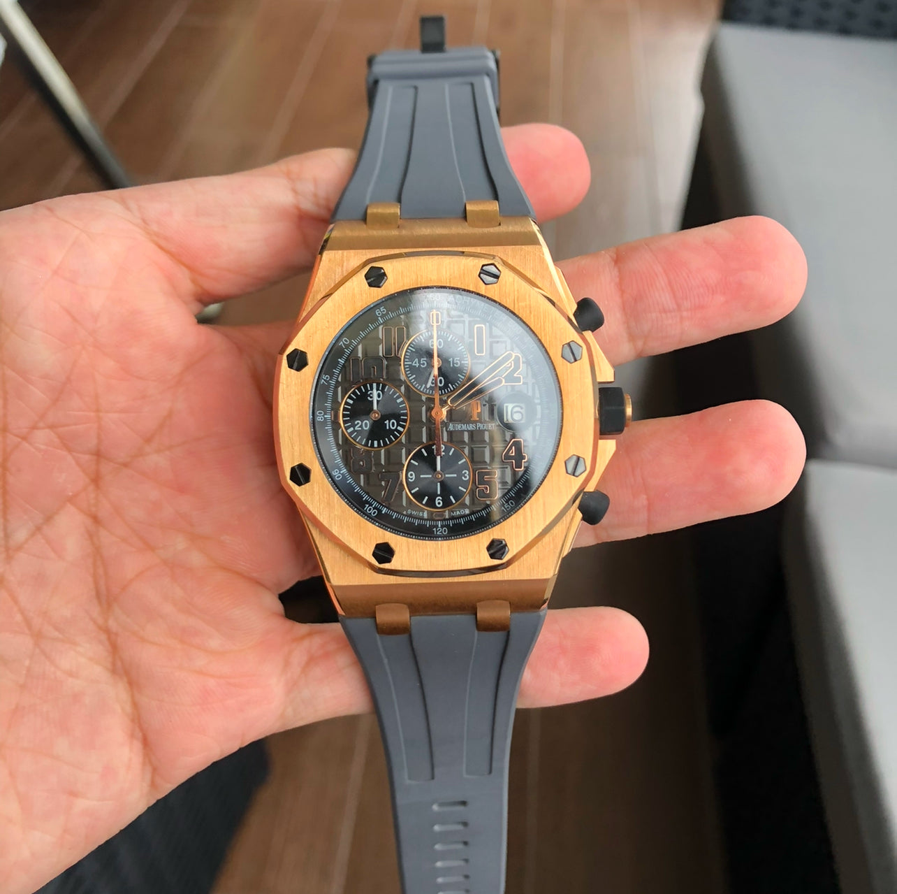 Grey Rubber Strap for Ap 42mm