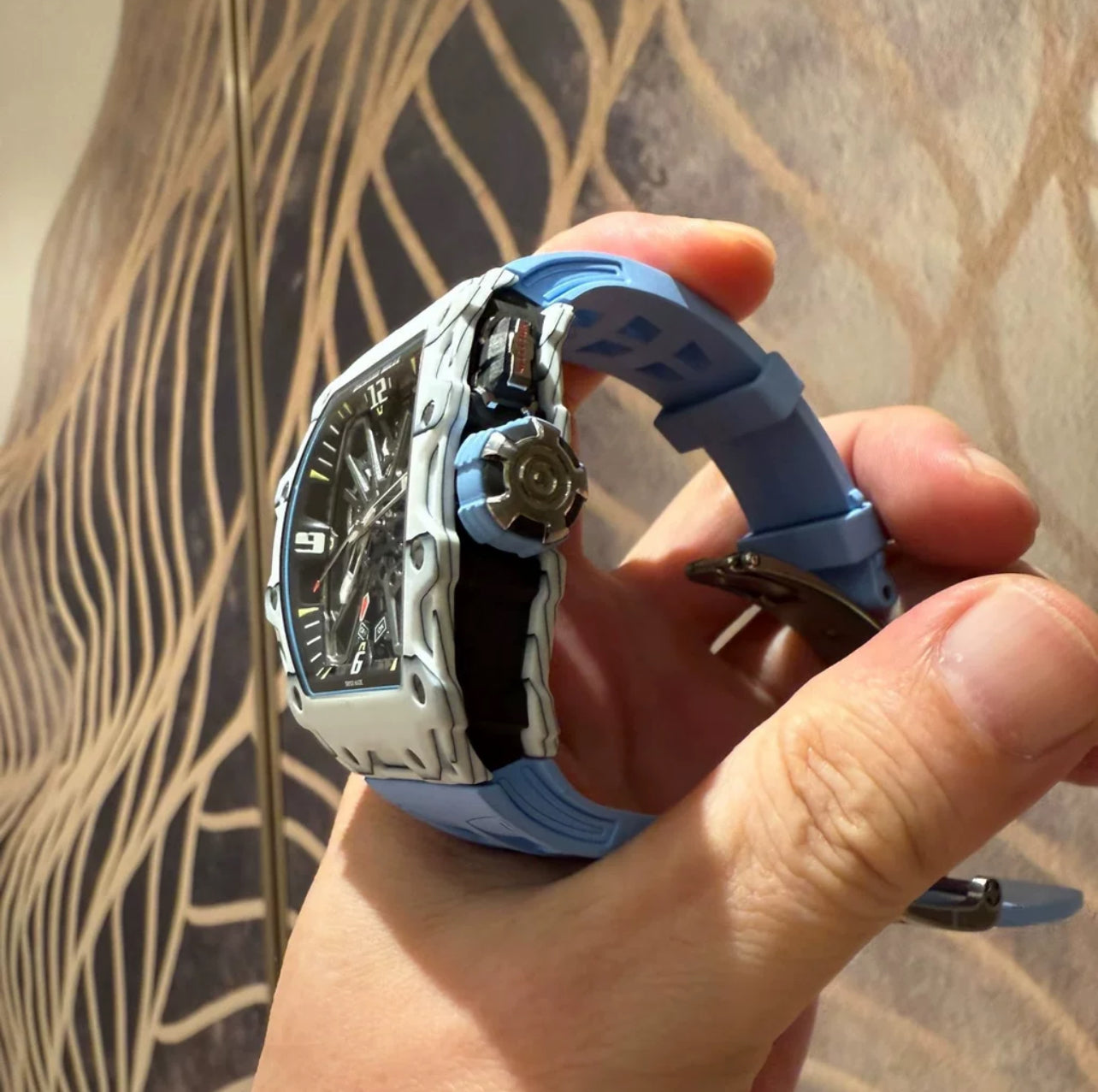 Richard Mille 11/65 Rubber Strap Sky Blue
