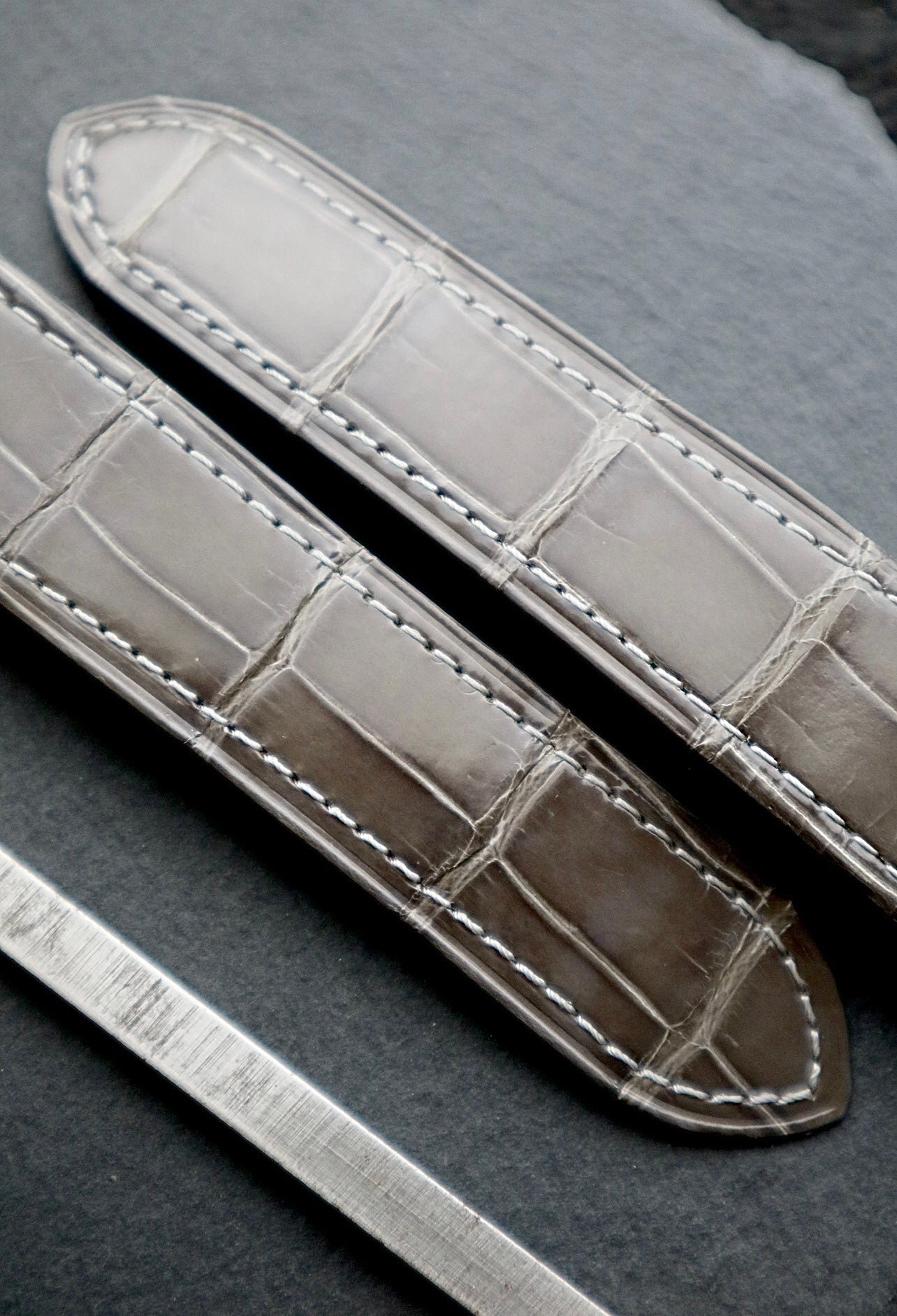 Custom Alligator strap for Cartier Santos 100 models