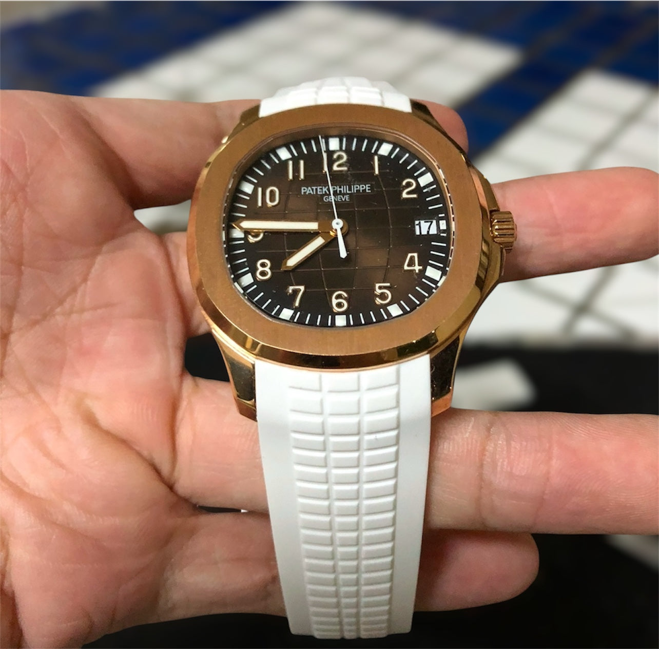 Aquanaut Rubber Strap in White for 5164/5167 Models