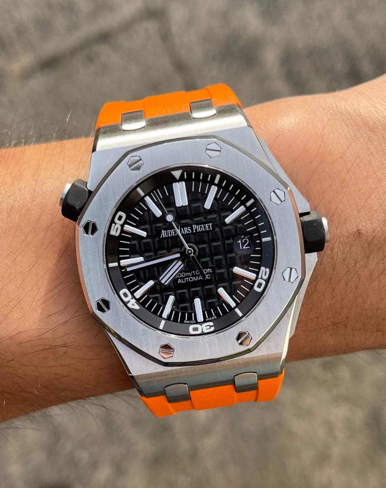 Orange Rubber Strap for Ap 42mm