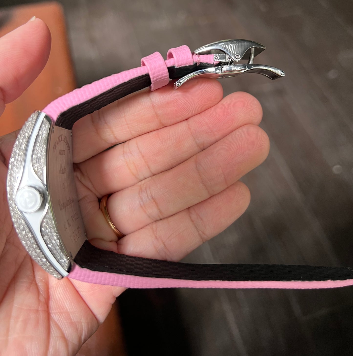 Canvas leather strap for the V32,V41,V45 Franck Muller Vanguard Models