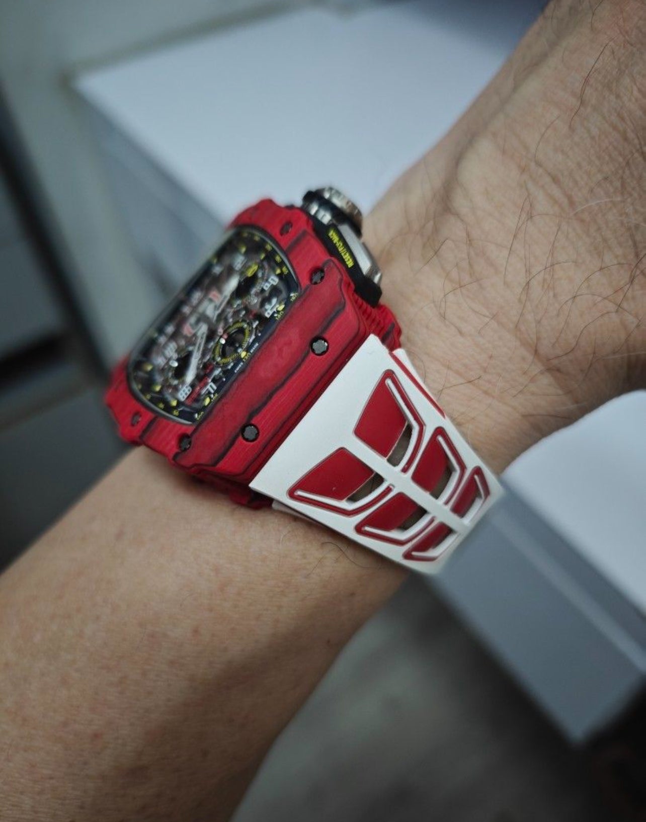 Richard Mille Dual Tone Rubber Strap Rm11 / Rm30
