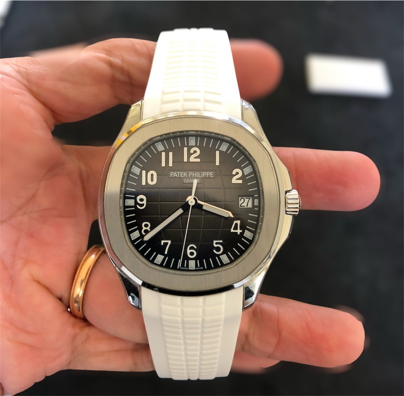 Aquanaut Rubber Strap in White for 5164/5167 Models