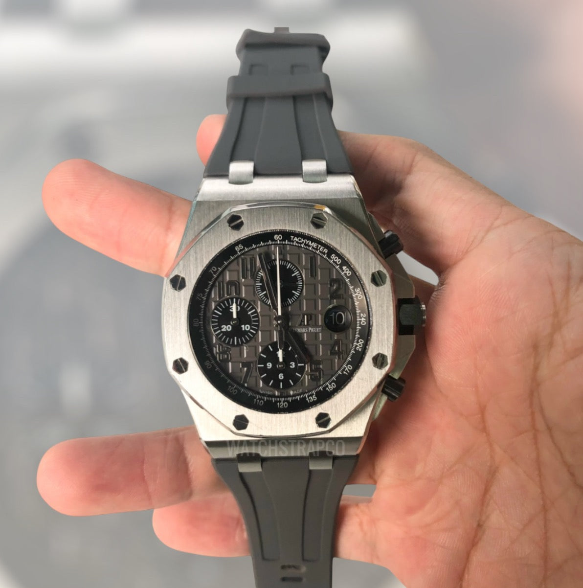 Grey Rubber Strap for Ap 42mm