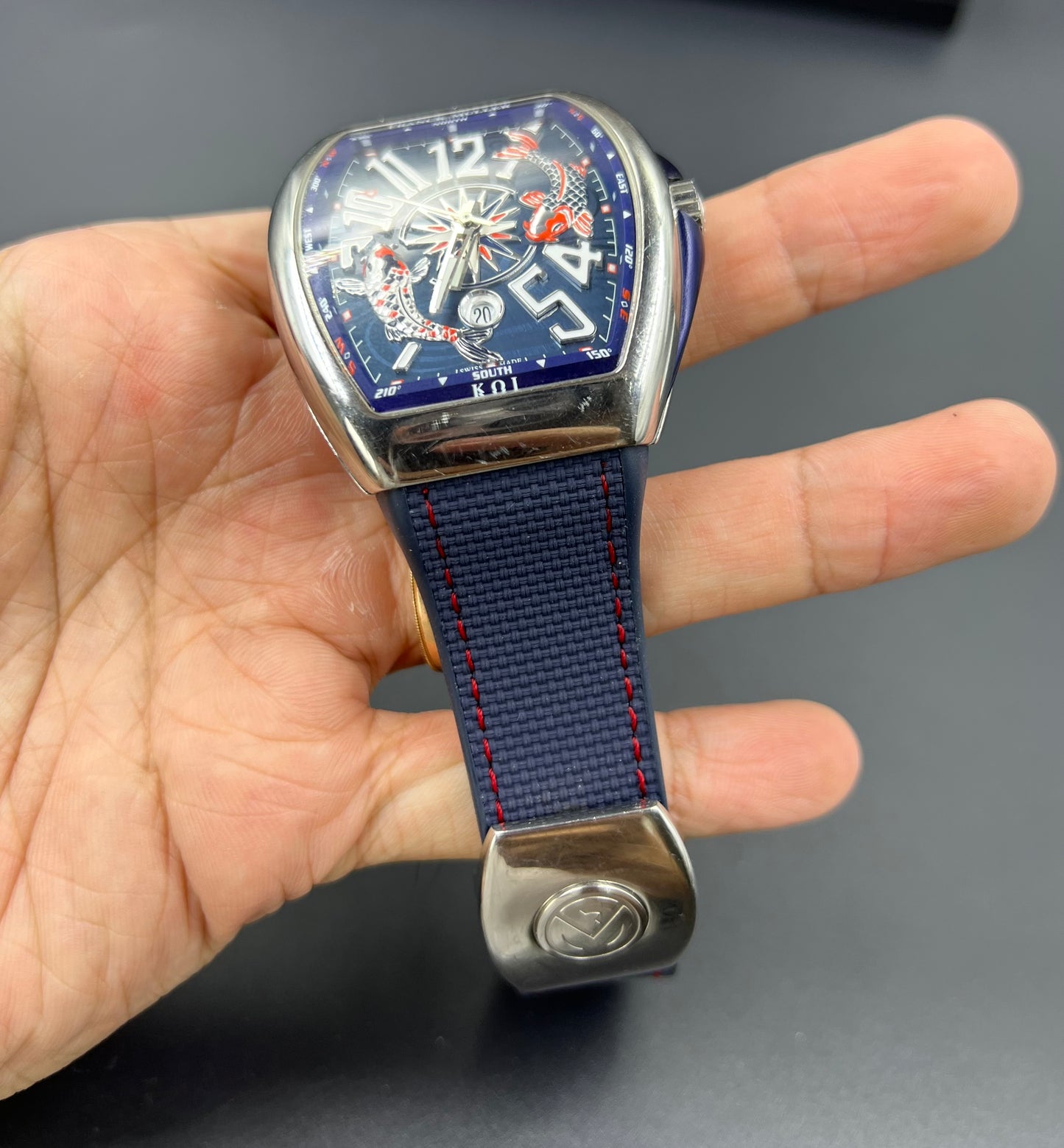 Rubber/Canvas strap for the V32,V41,V45 Franck Muller Vanguard Models