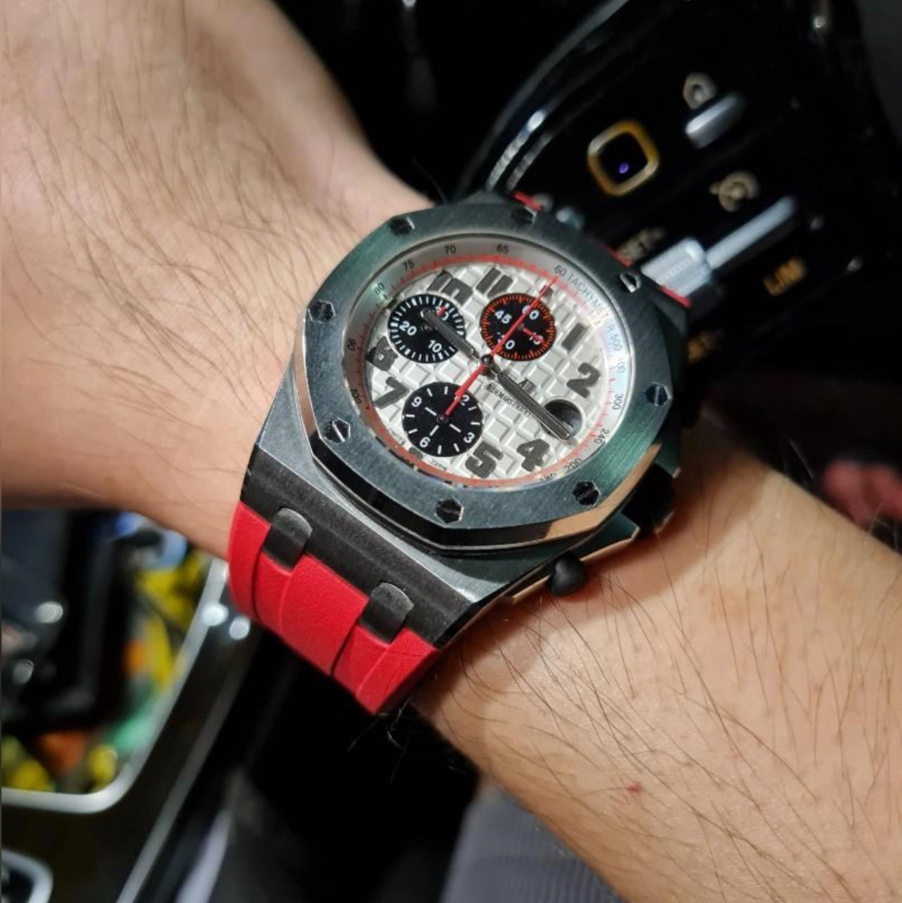 Red Rubber Strap for Ap 42mm