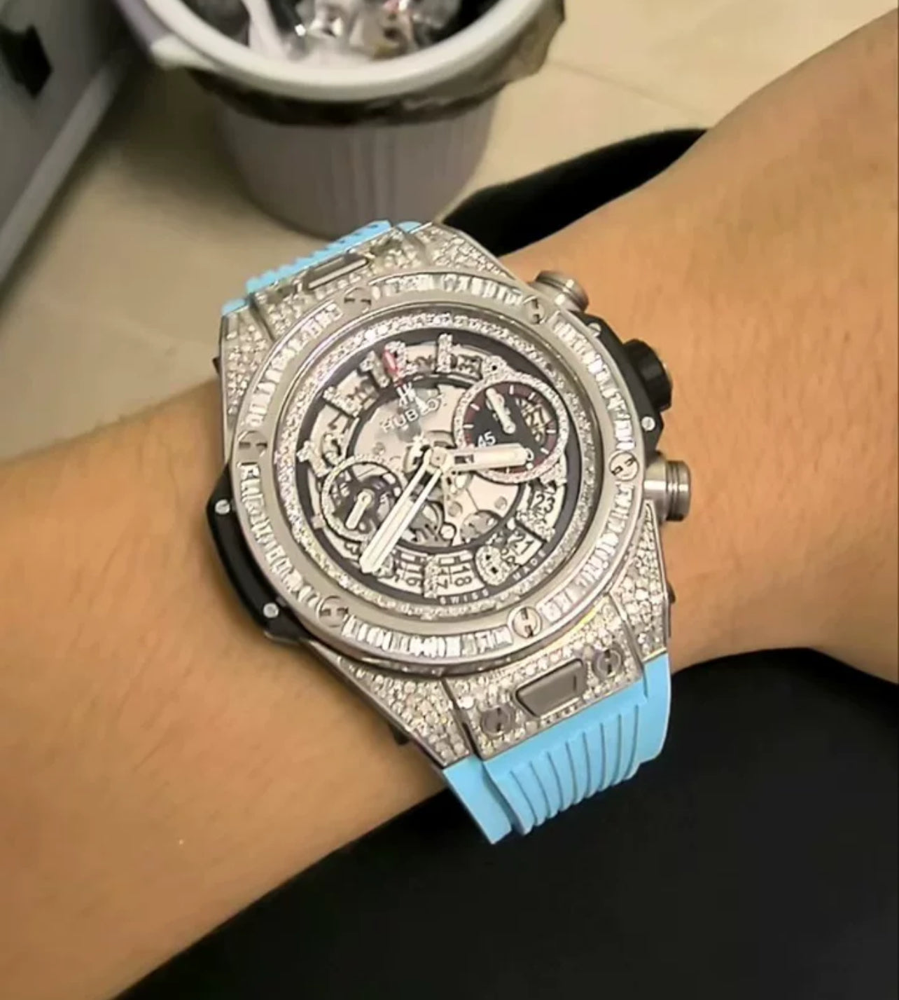 Hublot Unico Rubber Strap (SKY BLUE)