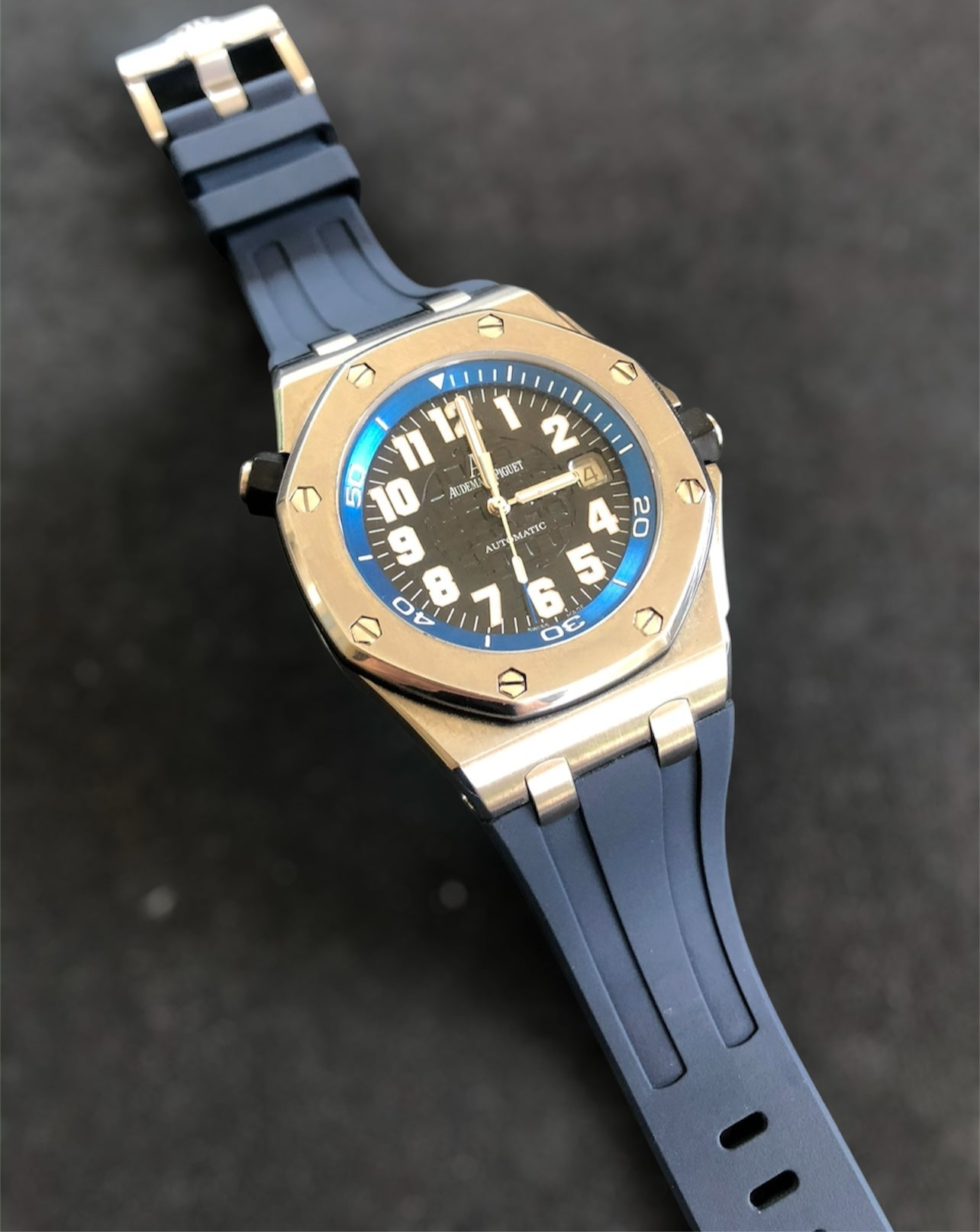 Navy Blue Rubber Strap for Ap 42mm