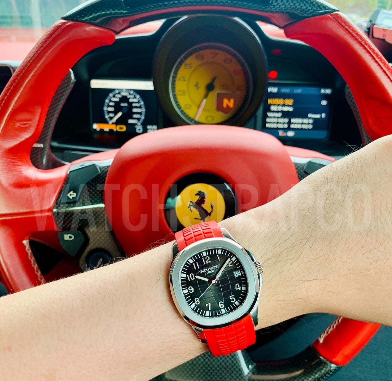 Aquanaut Rubber Strap in Red for 5164/5167 Models