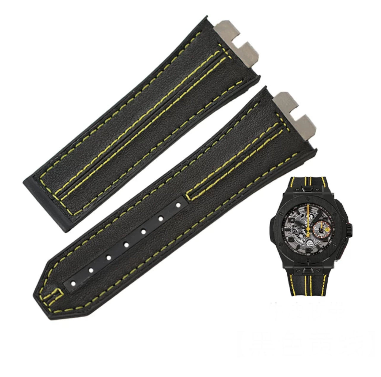 Hublot Bigbang Unico Leather Racing Strap