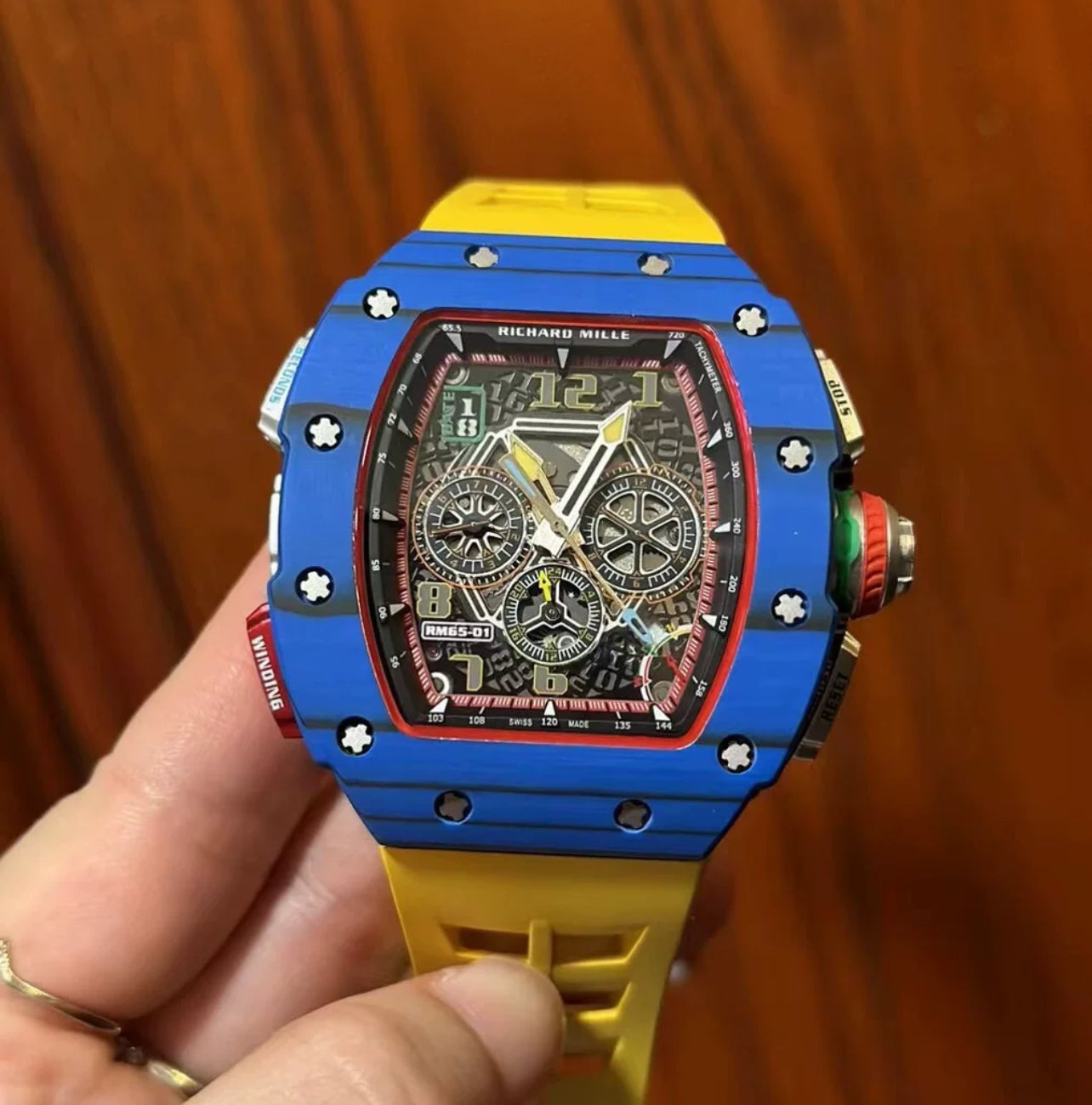 Richard Mille 11/65 Rubber Strap Yellow