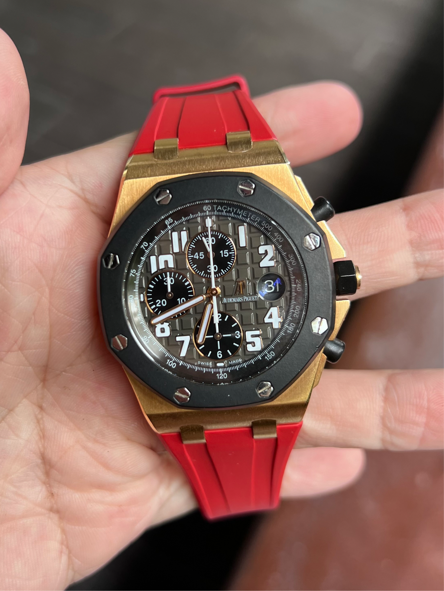 Red Rubber Strap for Ap 42mm