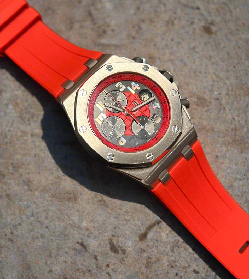 Red Rubber Strap for Ap 42mm