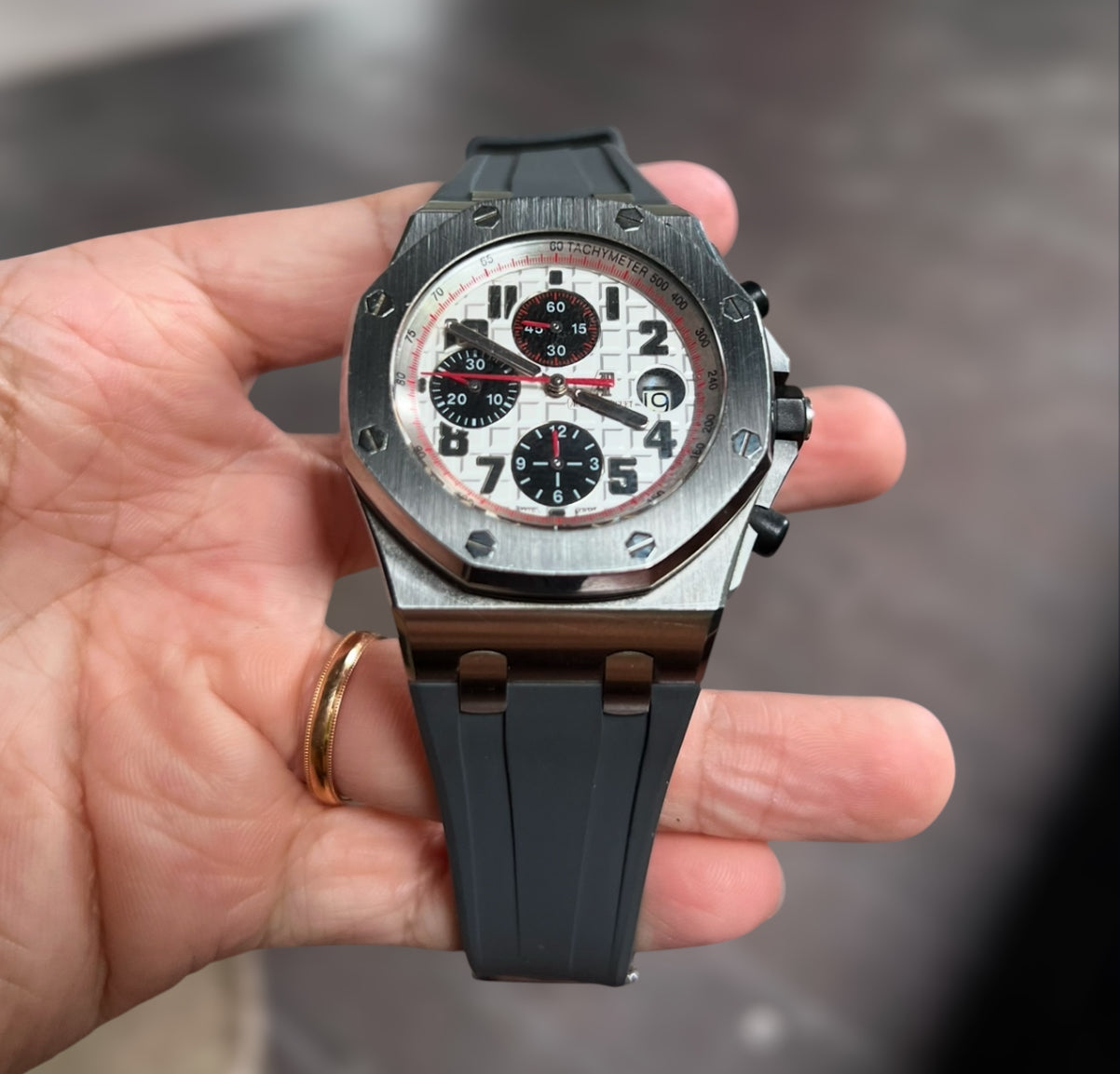 Grey Rubber Strap for Ap 42mm