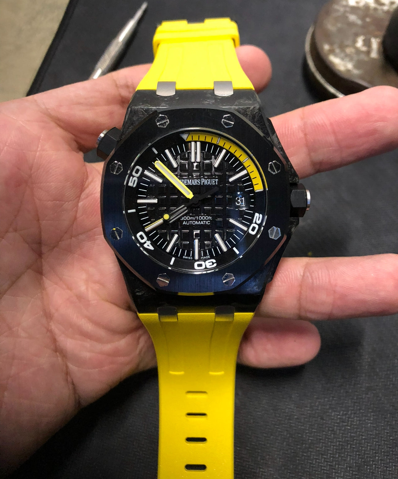 Yellow Rubber Strap for Ap 42mm