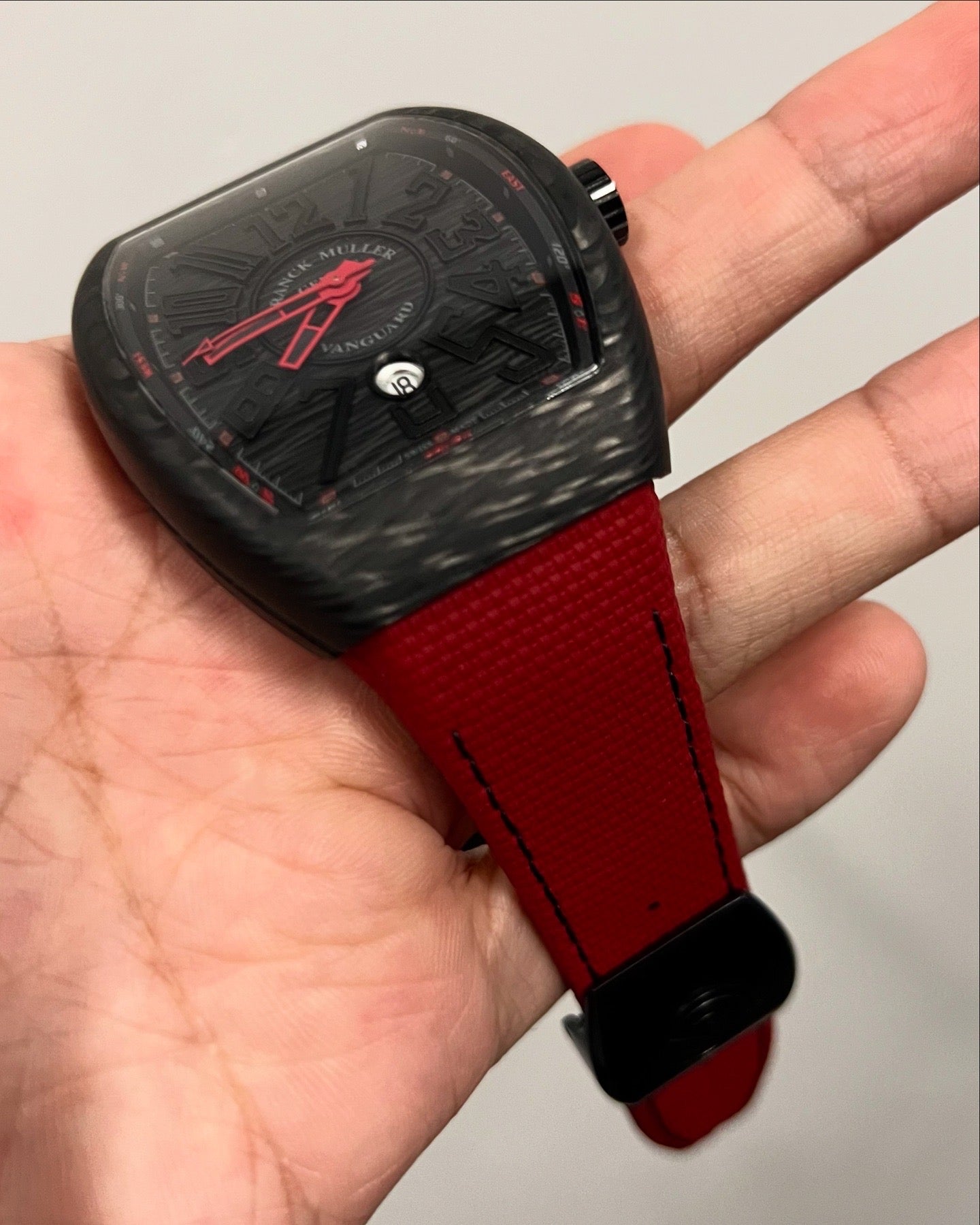 Canvas leather strap for the V32,V41,V45 Franck Muller Vanguard Models