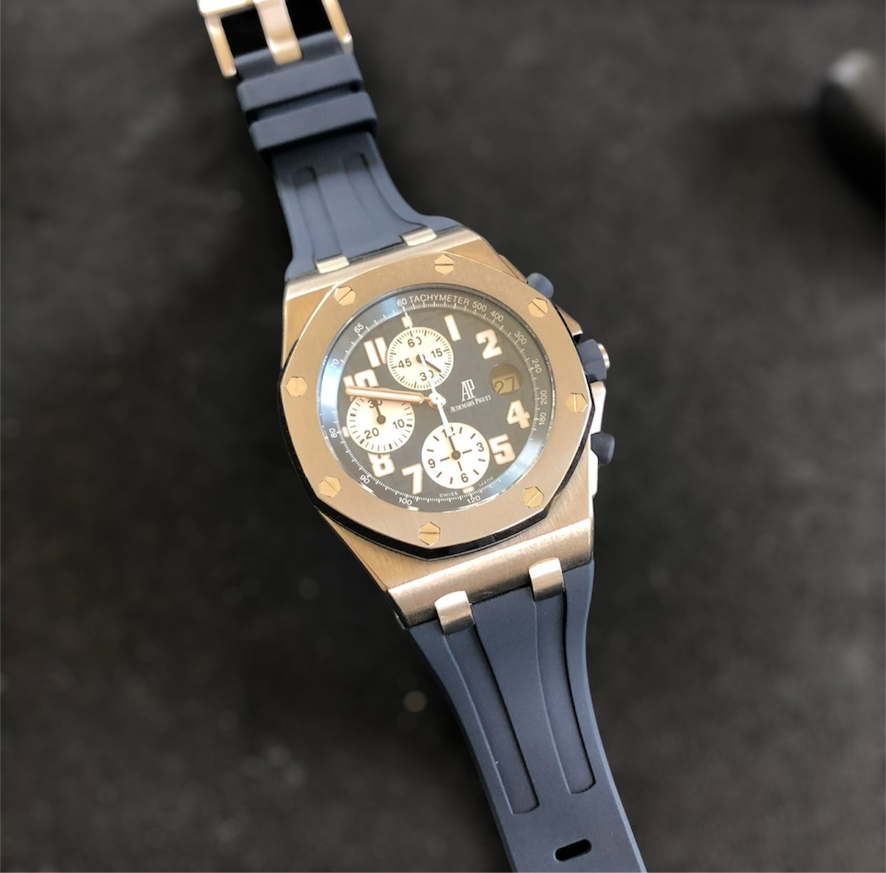 Navy Blue Rubber Strap for Ap 42mm