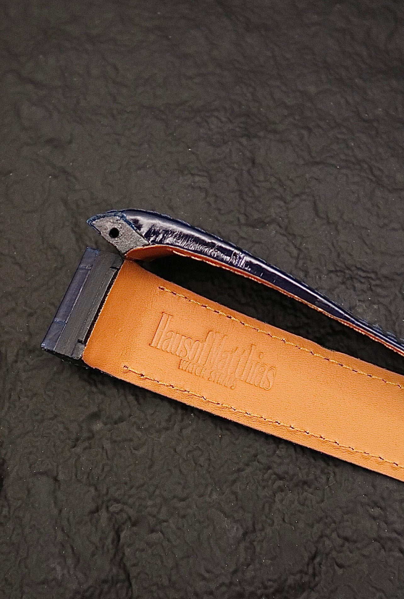 Handmade watch strap for the Cartier Santos 100 Model