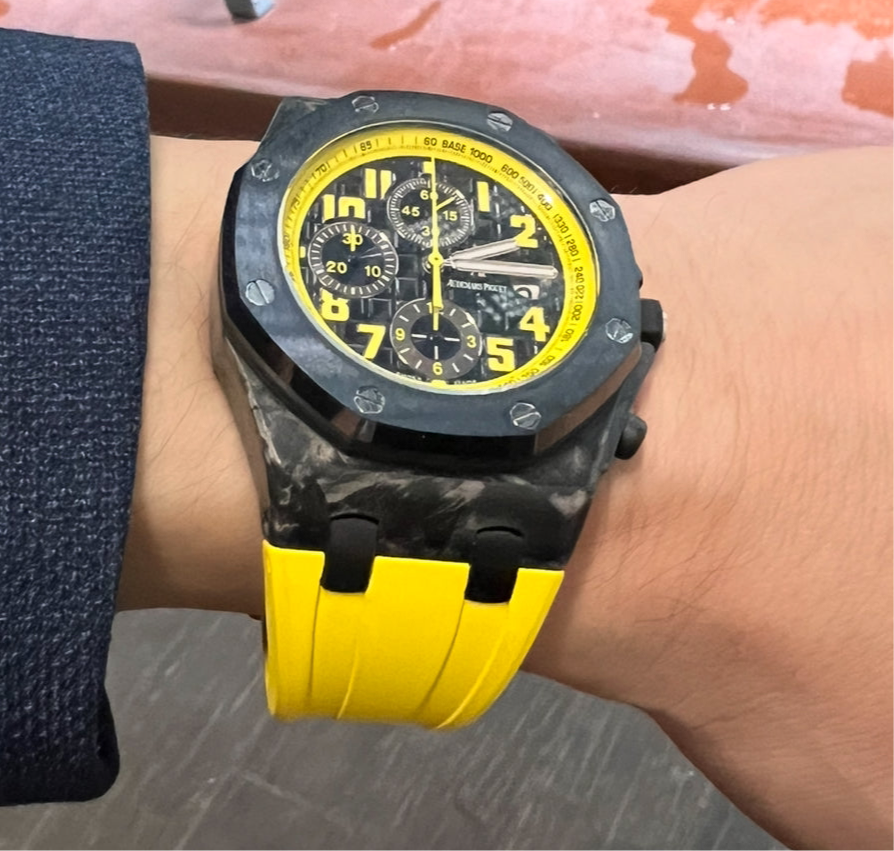 Yellow Rubber Strap for Ap 42mm