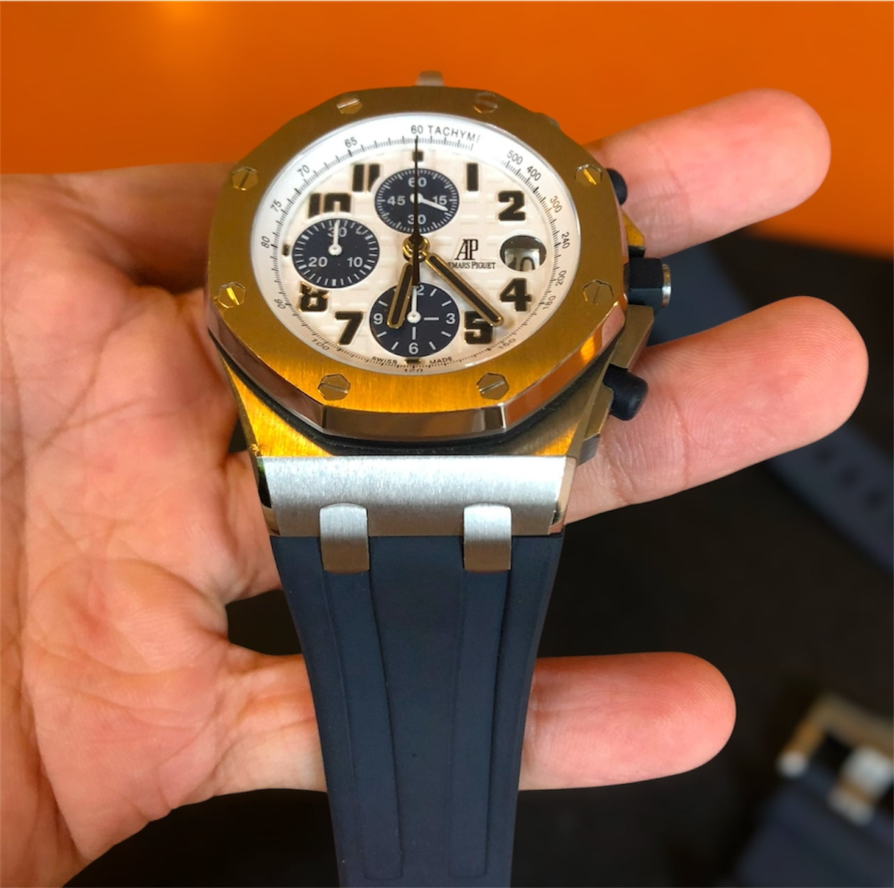 Navy Blue Rubber Strap for Ap 42mm