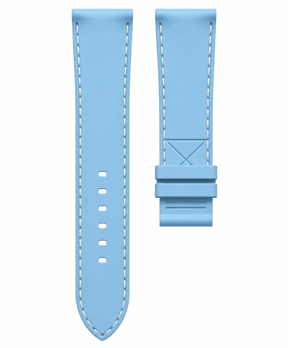Sky Blue rubber strap, both pieces