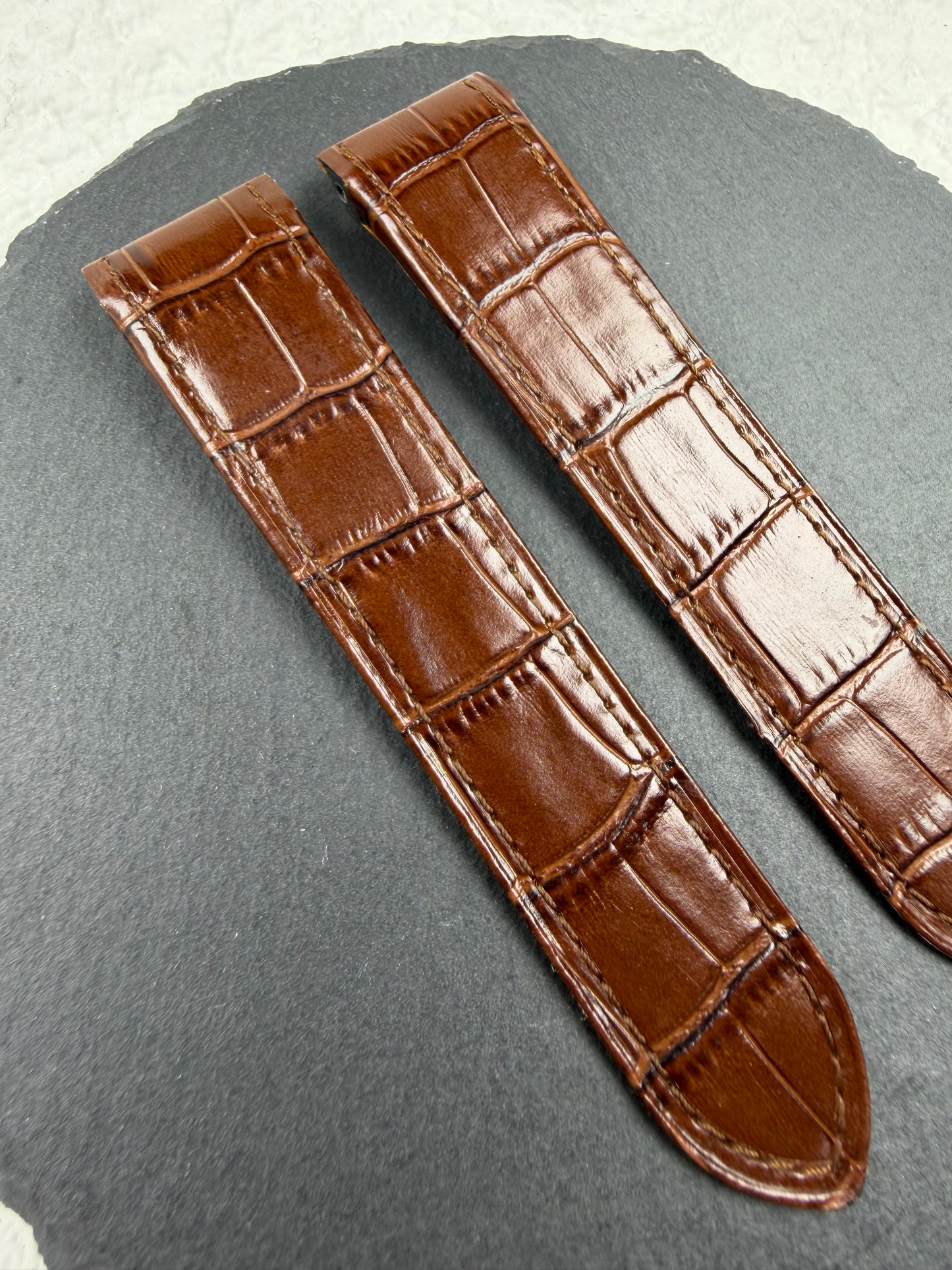 Handmade watch strap for the Cartier Santos 100 Model
