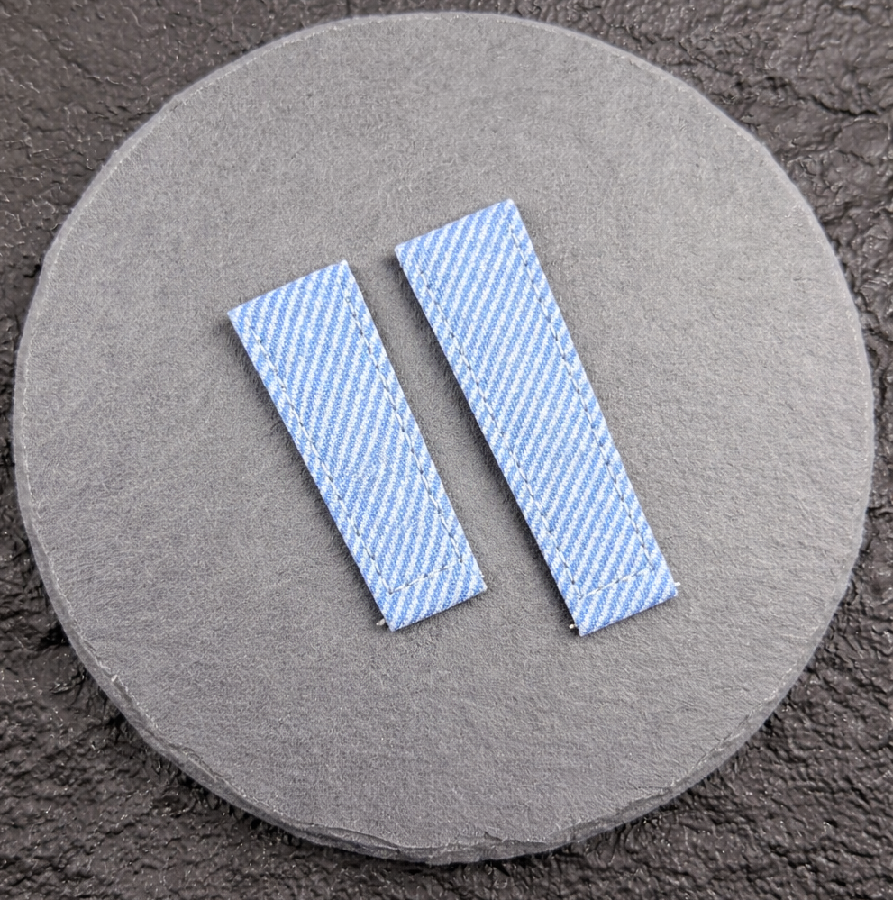 Blue denim leather strap for the Rolex Daytona, submariner and gmt models. 
