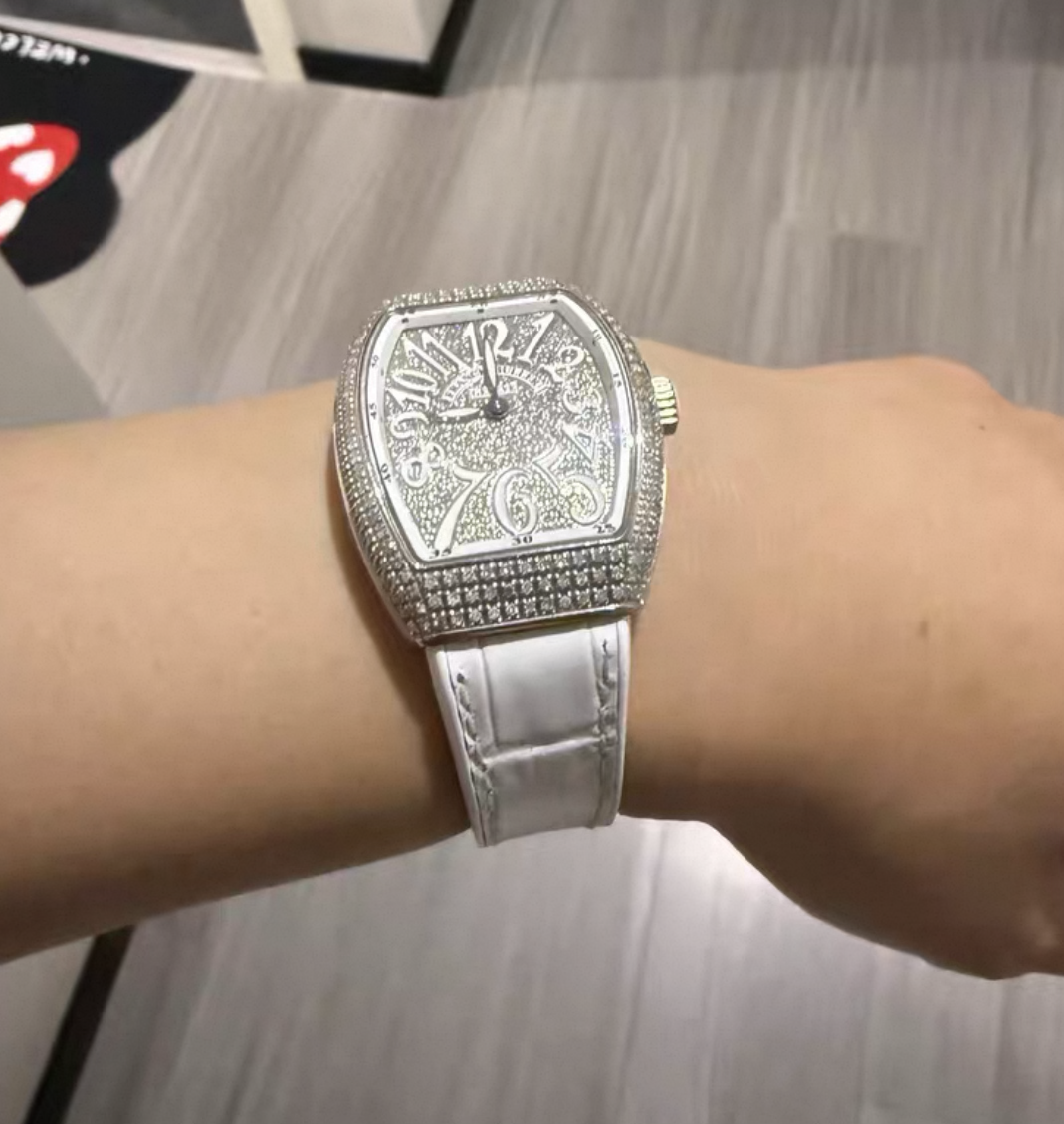 Alligator leather strap for Franck Muller V32 Watch Models