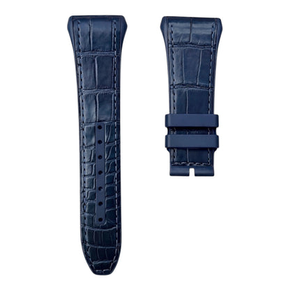 V45 navy Blue alligator strap for Franck muller 
