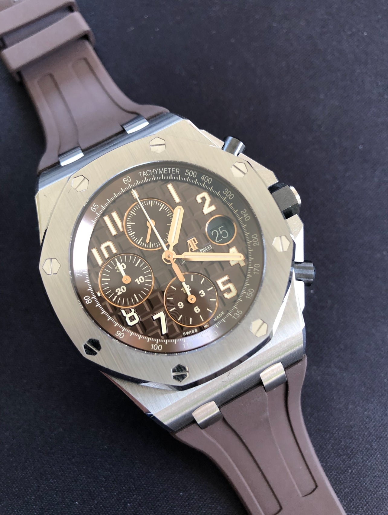 Brown Rubber Strap for Ap 42mm
