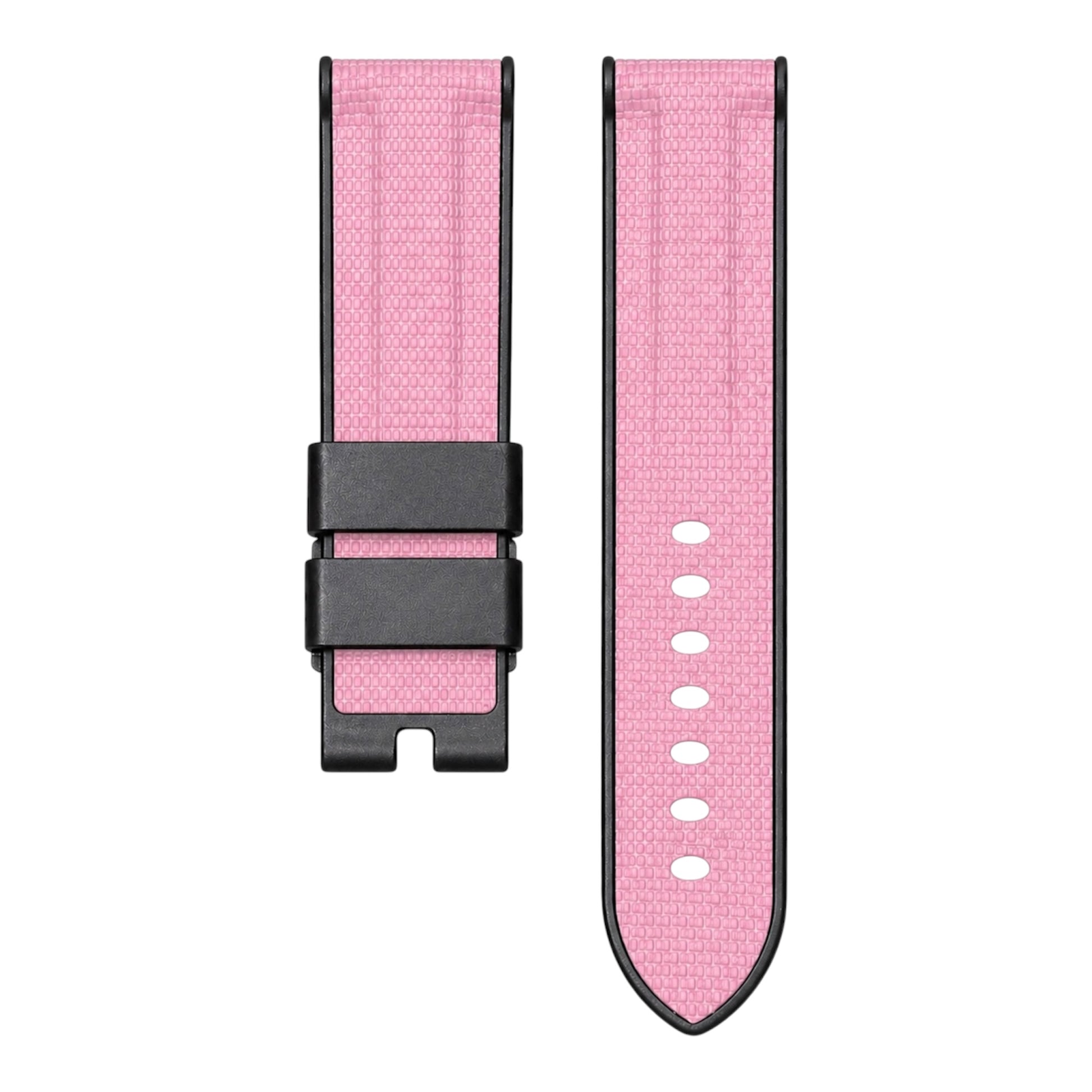 Pink sailcloth rubber strap for panerai luminor watch models 
