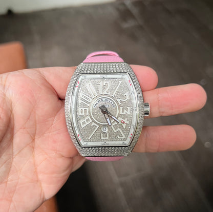 Canvas leather strap for the V32,V41,V45 Franck Muller Vanguard Models