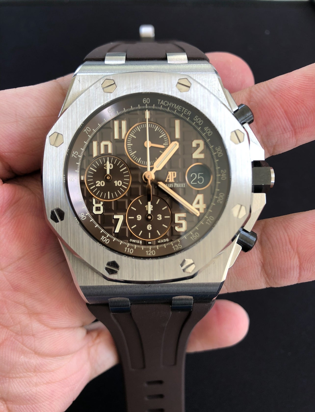 Brown Rubber Strap for Ap 42mm