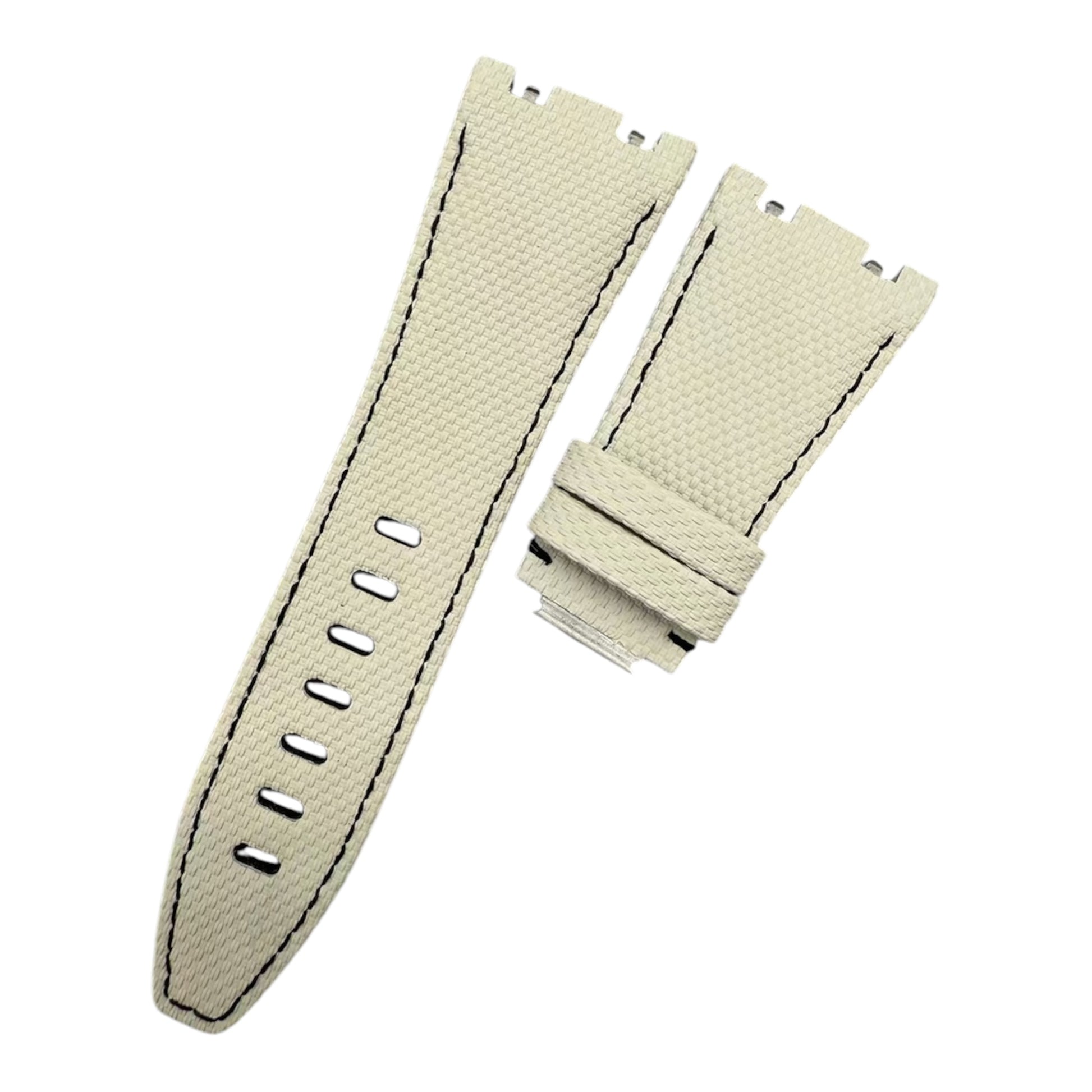 Beige Ap offshore sailcloth watch strap 