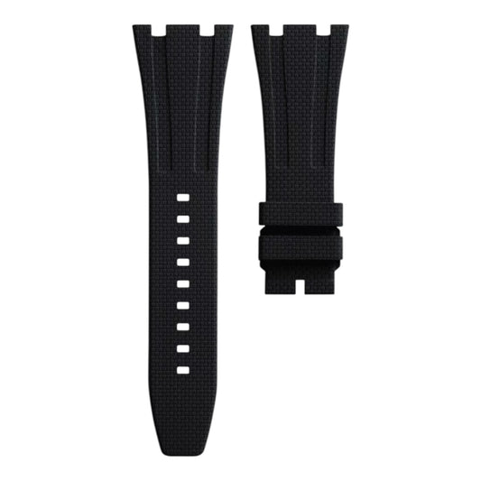 Black rubber strap for 41mm Royal Oak (SAILCLOTH RUBBER)