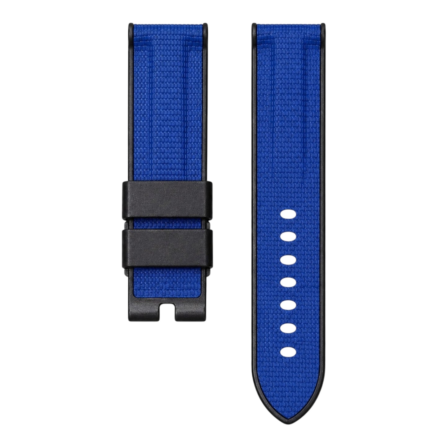 Royal blue sailcloth rubber strap for panerai luminor watch models 