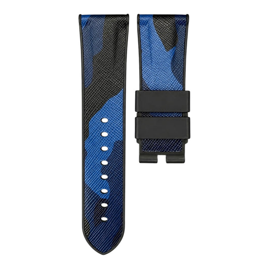 Green camo rubber strap for panerai luminor watch models 