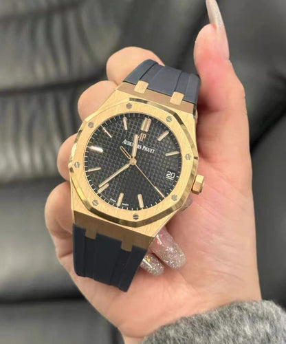 Navy Blue rubber strap for 41mm Royal Oak