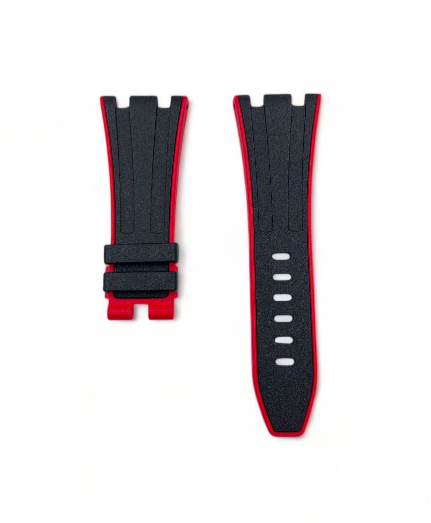 Black/Red Rubber Strap for Ap 42mm