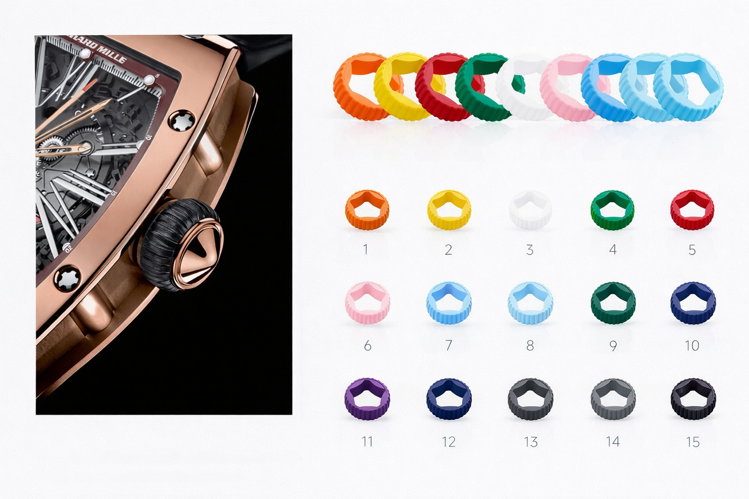 Rm05 and Rm23 rm11-03 Richard Mille rubber watch crown guard 