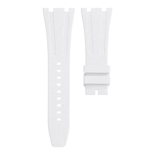 White rubber strap for 41mm Royal Oak (SAILCLOTH RUBBER)